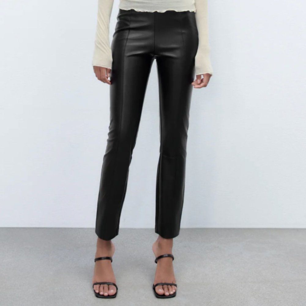 ZARA Faux Leather Leggings